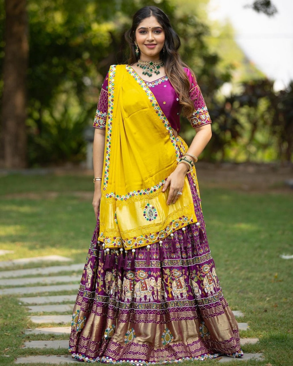 Wine Colour Designer Lehengha Choli