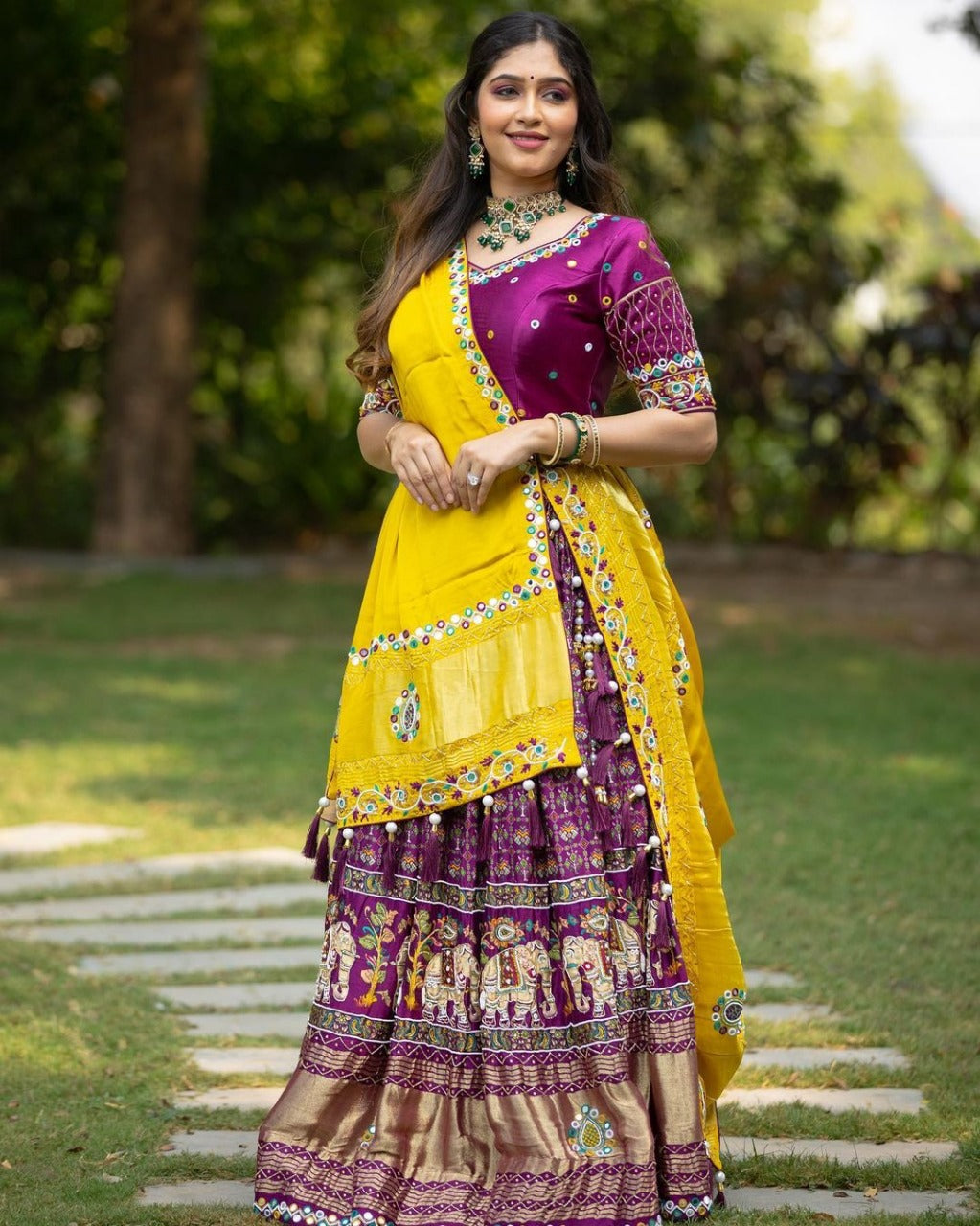 Wine Colour Designer Lehengha Choli