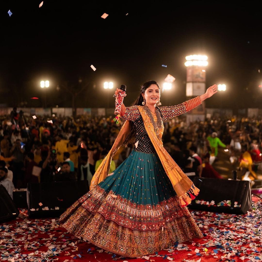Designer Printed Lehenga Choli Digital Print With Heavy Mirror Work