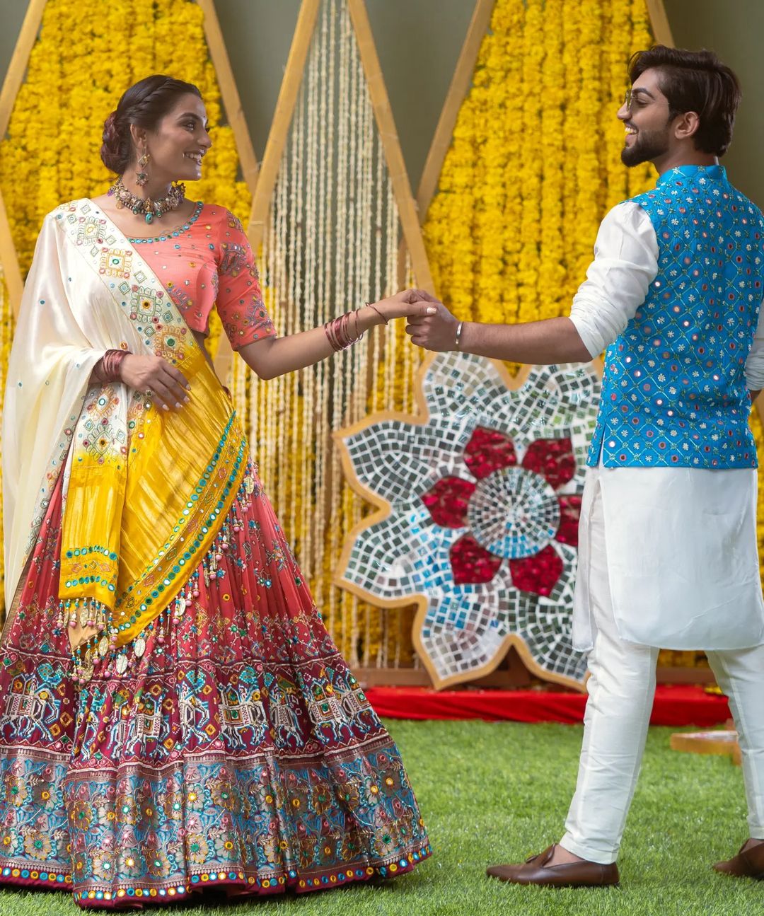 Peach Color Designer Lehenga Choli
