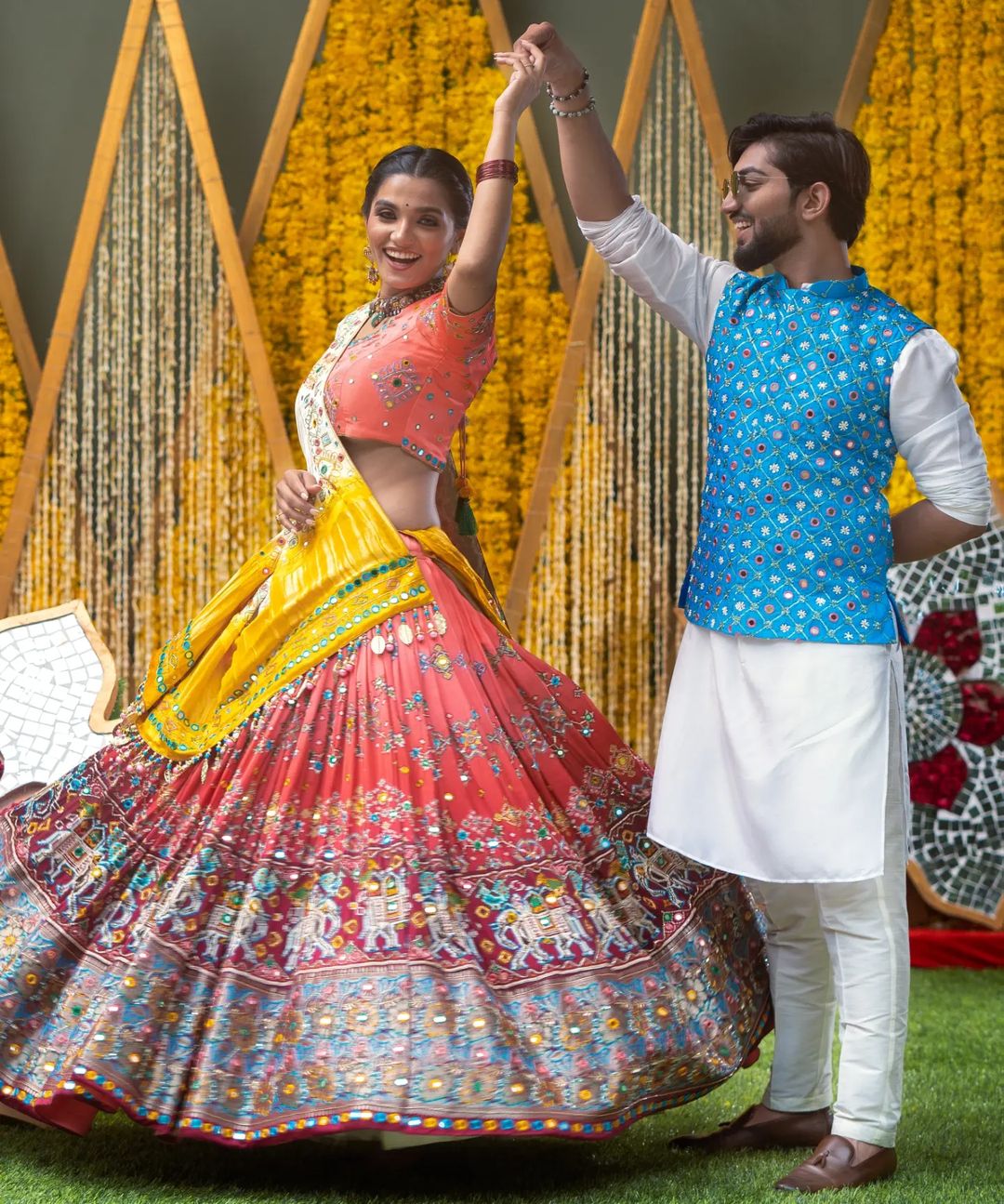 Peach Color Designer Lehenga Choli