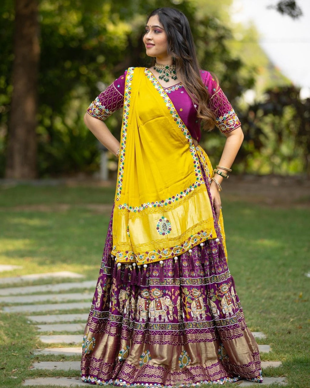 Wine Colour Designer Lehengha Choli