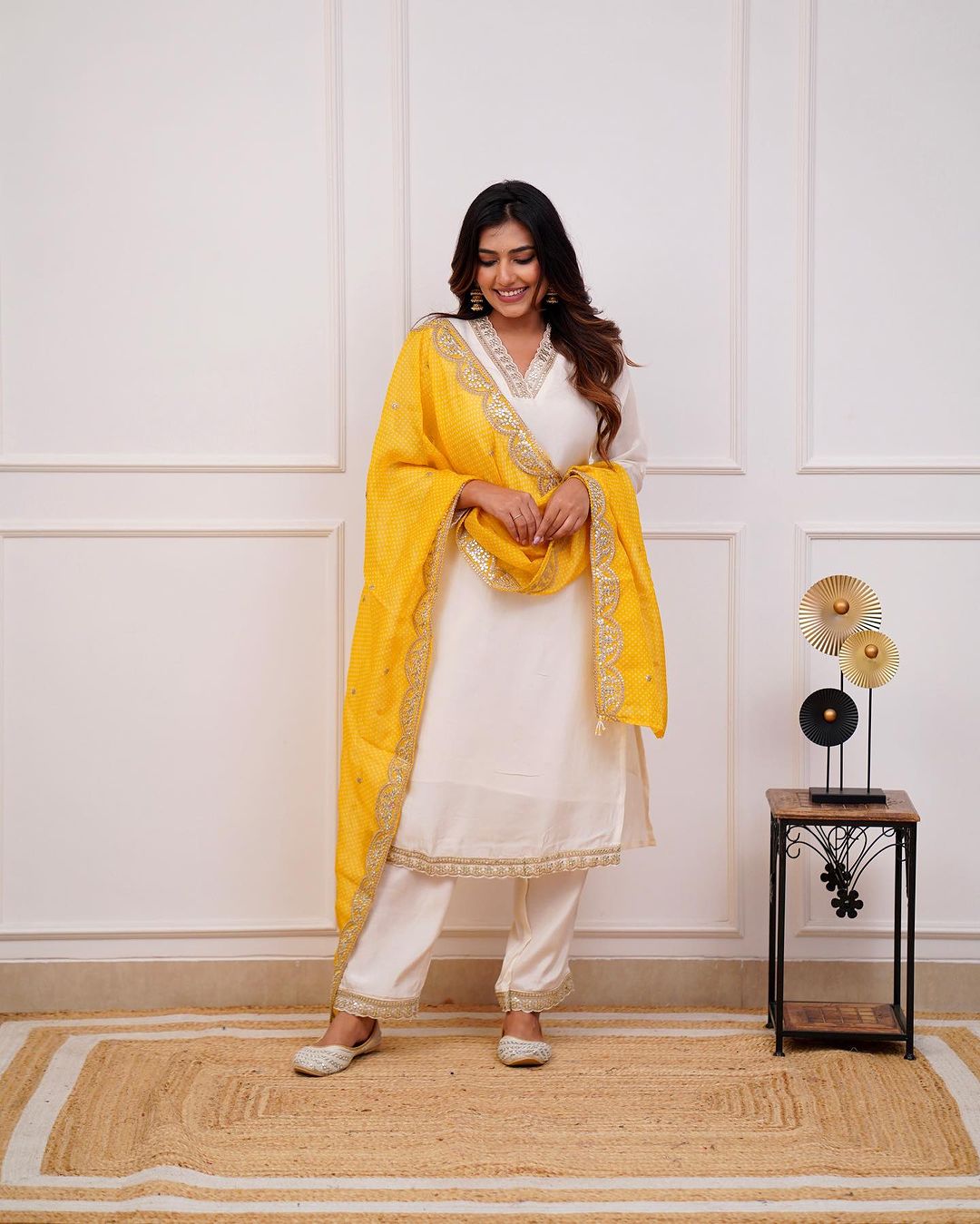 pink REYON EMBROIDERY WORK KURTI PANT WITH FANCY DUPATTA