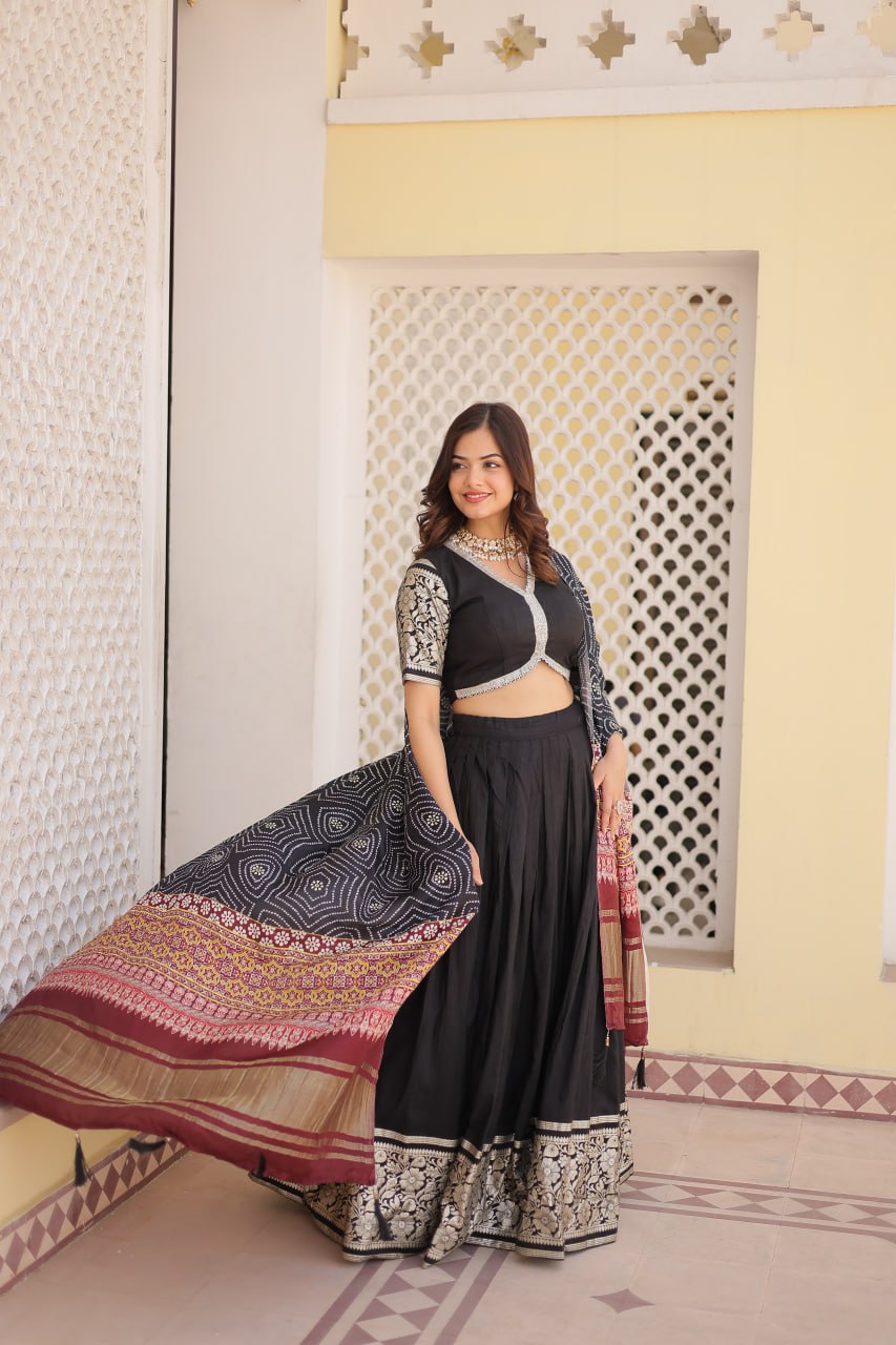 BLACK DESIGNER LEHENGA CHOLI WITH DUPATTA COLLECTIONS