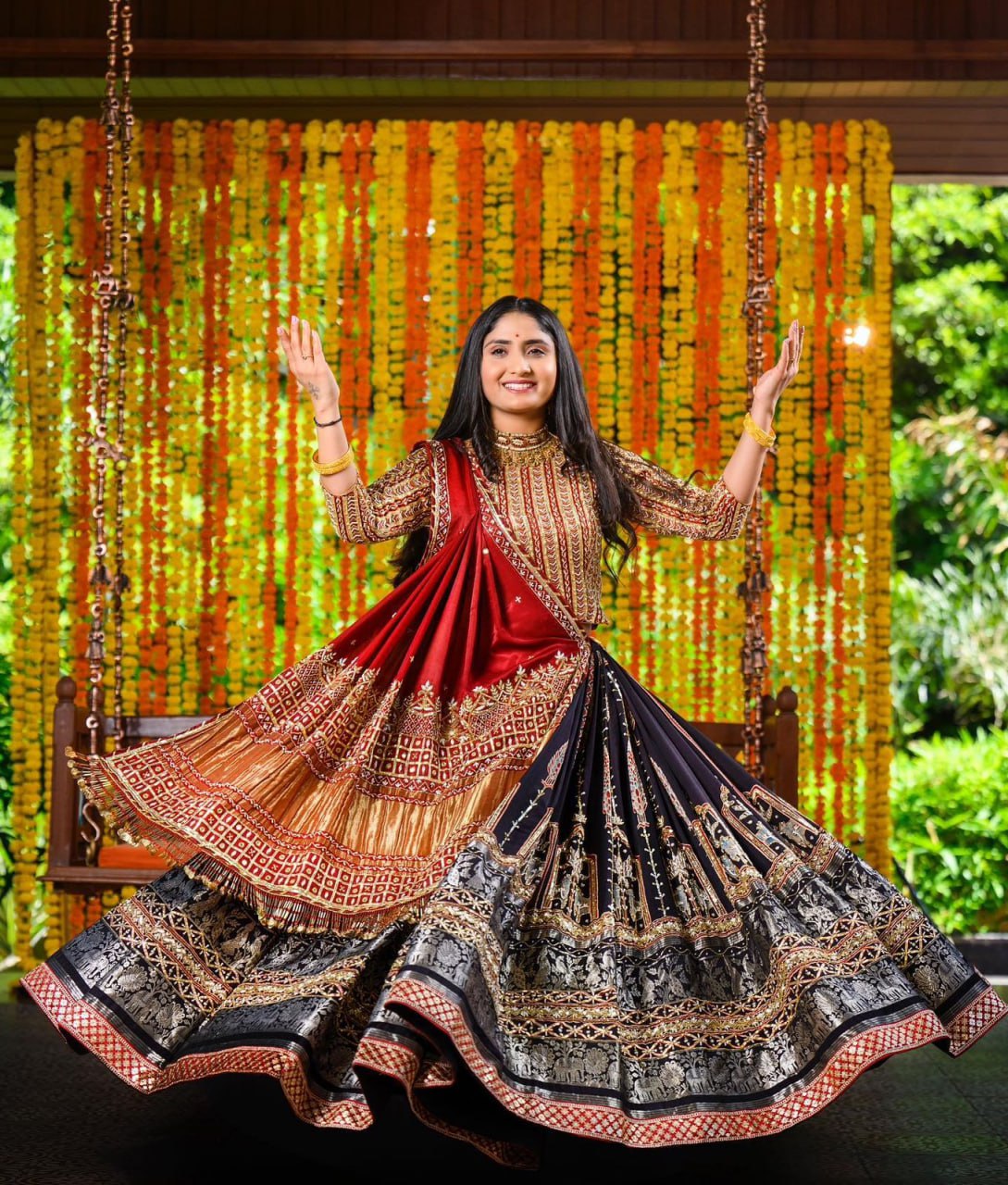 Geeta Rabari Designer Printed Choli With Dupatta For Soft Butter Silk