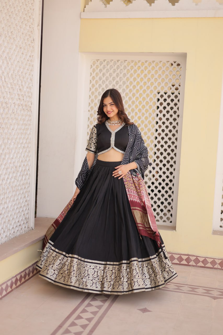 BLACK DESIGNER LEHENGA CHOLI WITH DUPATTA COLLECTIONS