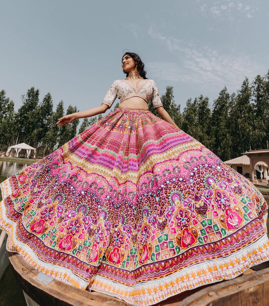 Pink Colour Designer Lehengha Choli