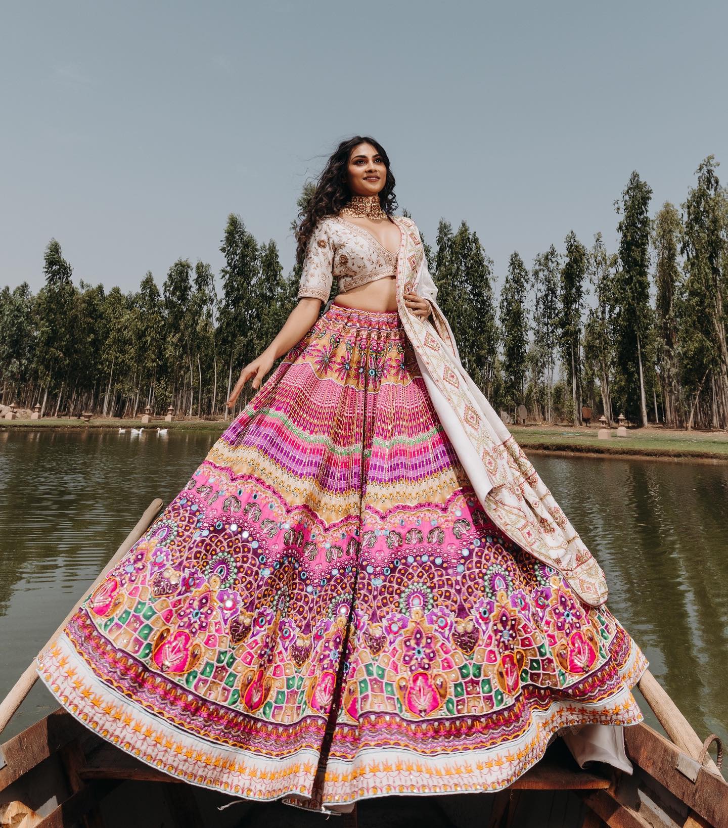 Pink Colour Designer Lehengha Choli