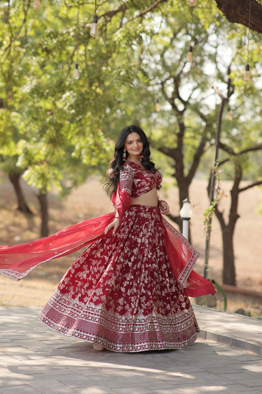 Designer Dyeable Pure Viscose Jacquard fabric Lehenga Choli & Dupatta Set LEHENGA CHOLI COLLECTIONS